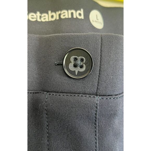 Betabrand Large Petite Short Pants Navy Blue Skinny Two Pocket Dressy Stretch - Picture 6 of 15